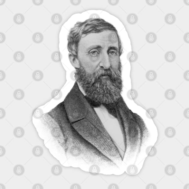Henry David Thoreau Sticker by Scottish Arms Dealer